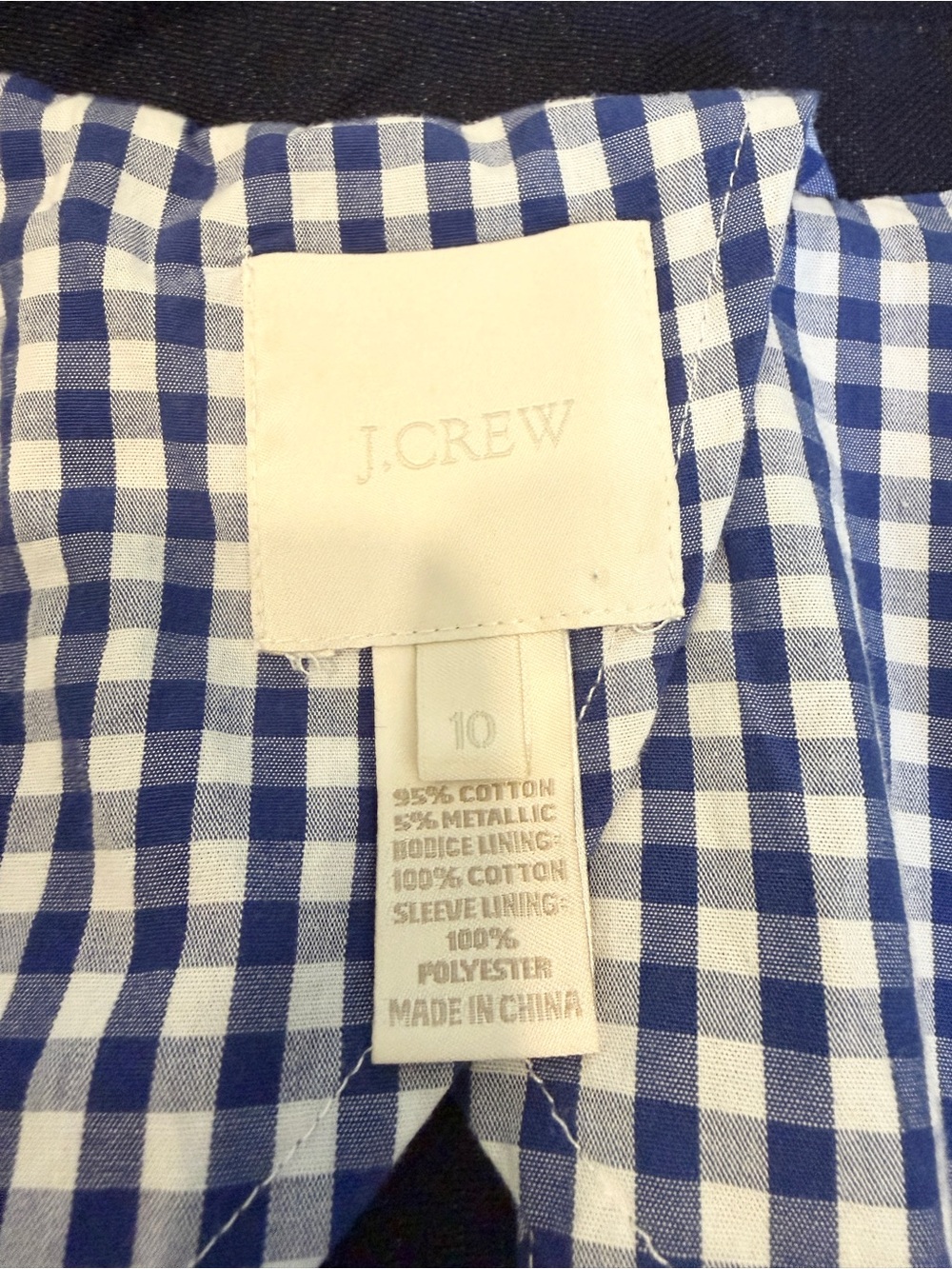 J Crew Indigo Metallic Double Breasted Pea Jacket Blazer 10 - Picture 4 of 6